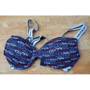 Nautica Red White Blue T-Shirt Bra Women's Size 38C